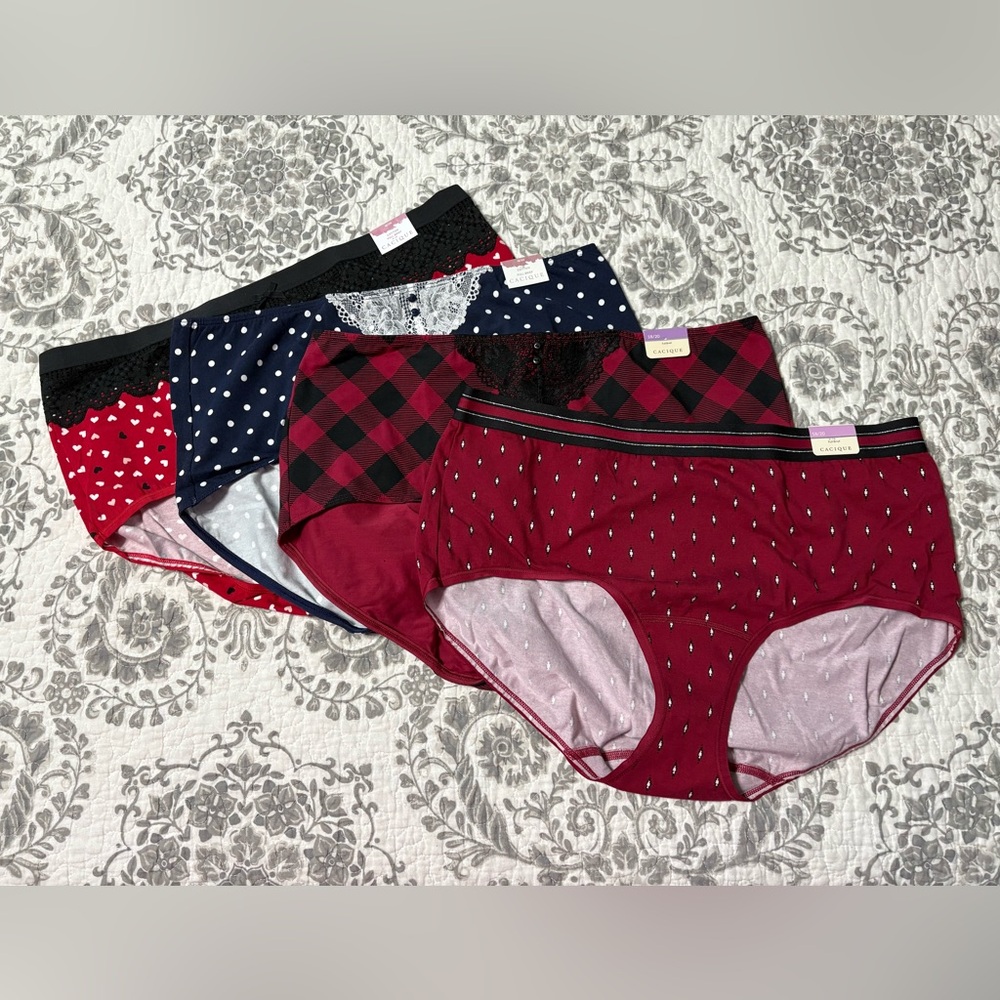 Cacique Women's Panty Collection - Red, Black, and Navy